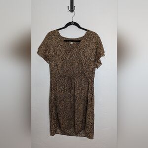 Goodthreads Brown Leopard Print Midi Dress